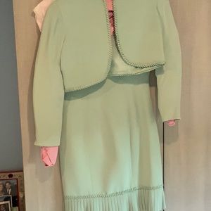 100% silk dress with matching short jacket, perfect for day or evening party